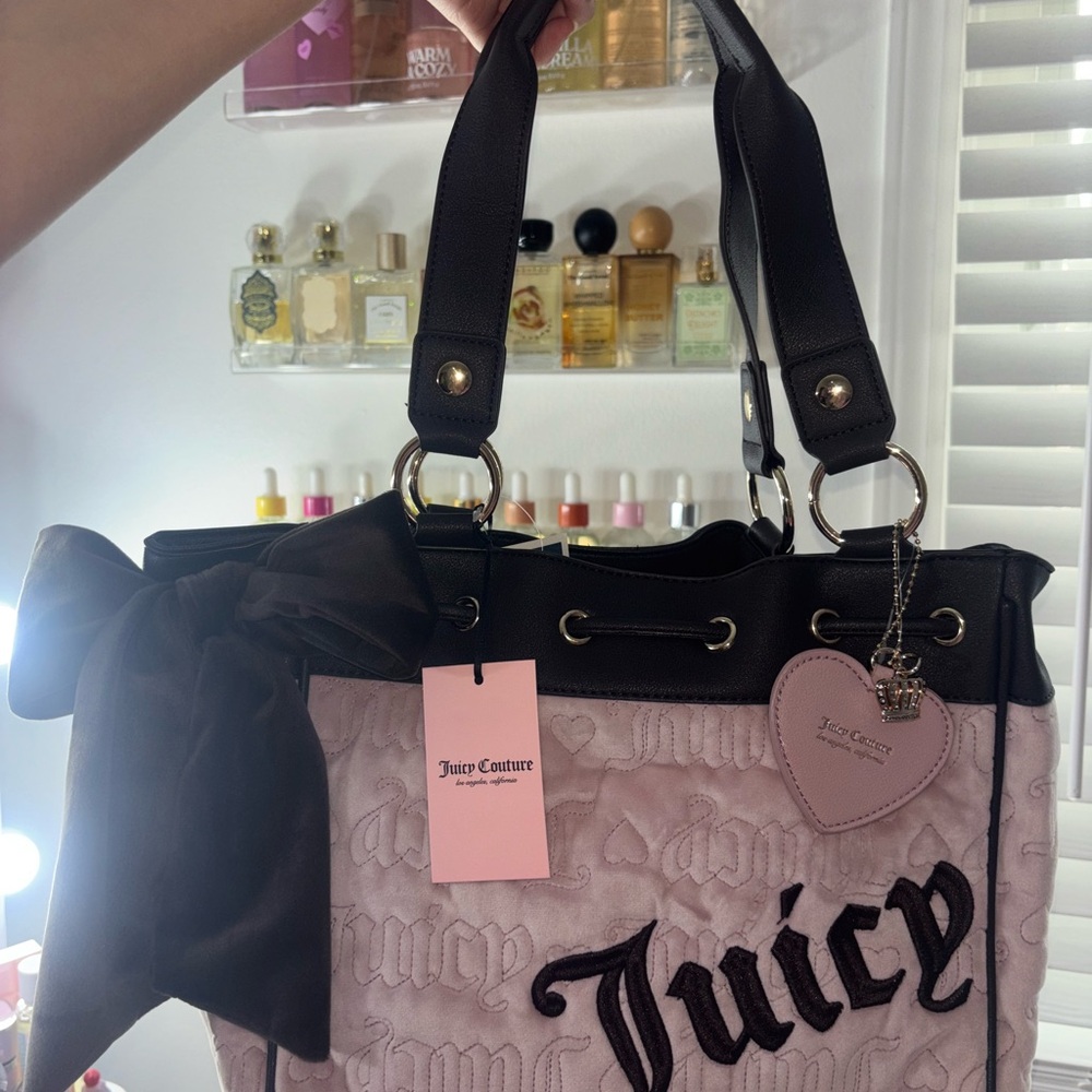 Juicy Couture Pink and Black Women's Bag